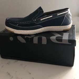 NWT Aldo Rossini Navy Boat Shoes (Men size 10M)